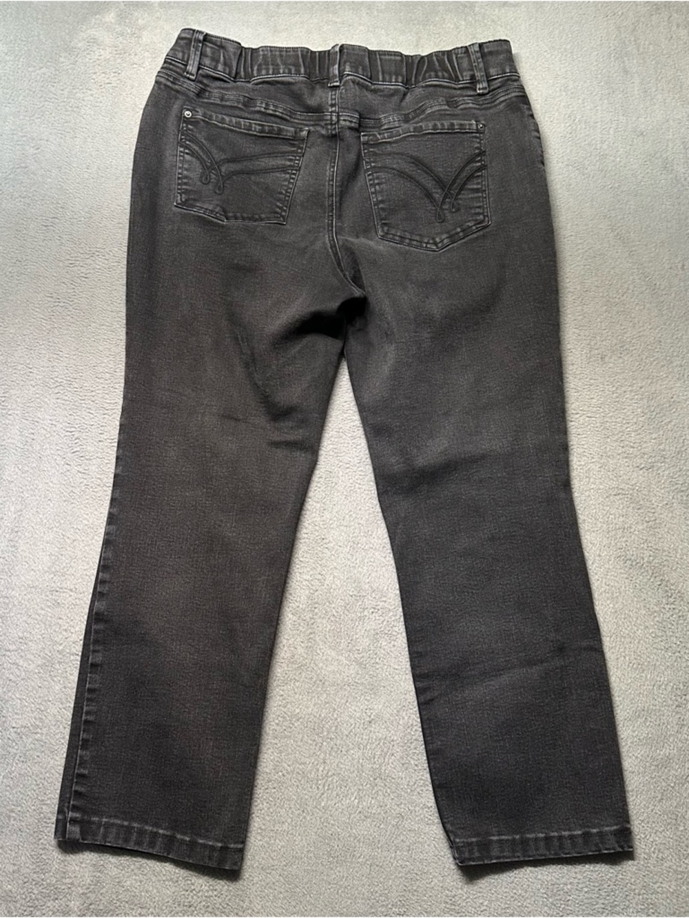 Lincoln Outfitters Womens 14 Straight Leg Jeans Gray Comfort Flex Stretch EUC - Picture 2 of 9